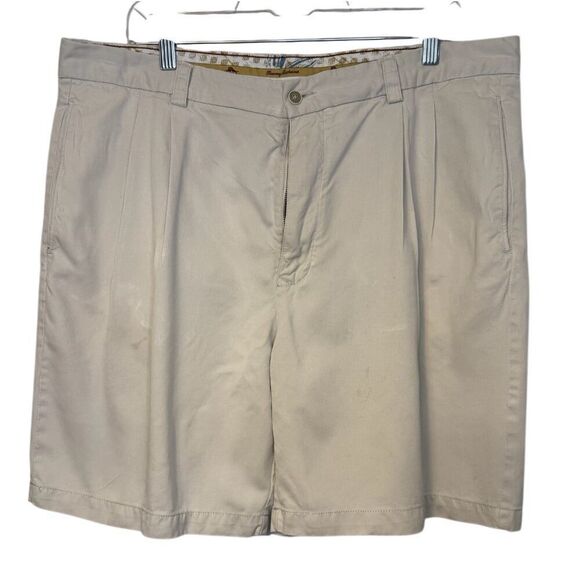 Tommy Bahama Men’s 100% Silk Shorts Classic Pockets Khaki Sz. 36 - Picture 1 of 11